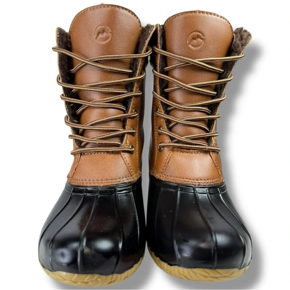 Magellan Duck Boots Brown Lace Up Waterproof Size 6 Outdoor Gorpcore
